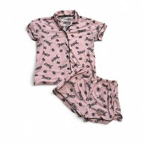 Juicy Couture Y2K Pink Logo Pajama Set